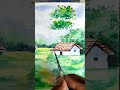 Watercolor landscape  painting art drawing  shorts