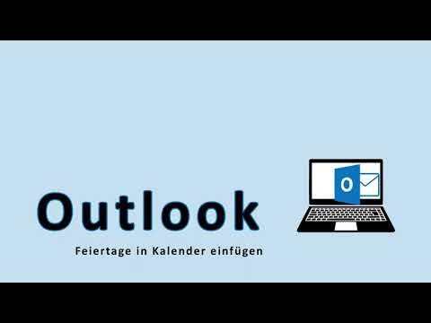 Outlook Feiertage im Kalender importieren - YouTube