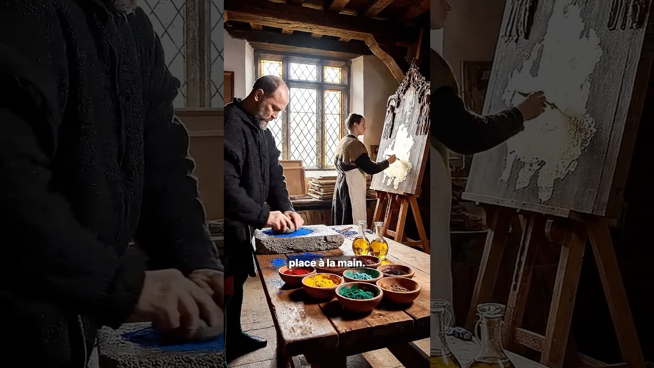 Un atelier de peinture en 1450