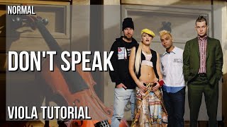 How to play Don't Speak by No Doubt on Viola (Tutorial)