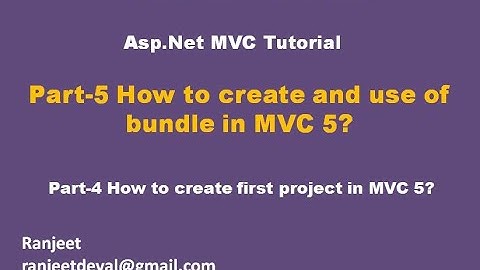How to create and use of bundle in MVC 5? | MVC Tutorial Part 5 | How to create a bundle?