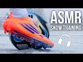 ASMR Snow Football Training Session In Adidas F50 Laceless 