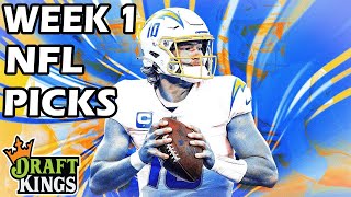 DRAFTKINGS NFL WEEK 1 PICKS | FIRST LOOK LINEUP | WEEK 1 NFL DFS PICKS