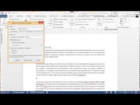 Como Crear un Glosario en Word