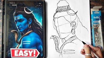 How to draw Lord Shiva | Mahadev Drawing