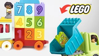 Numbers Train & Garbage Truck with LEGO Blocks for Kids! Toddler Educational Toy Learning screenshot 2