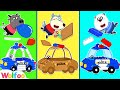 Wolfoo Makes Police Car from Balloons, Lego and Cardboard | Wolfoo Family Kids Cartoon