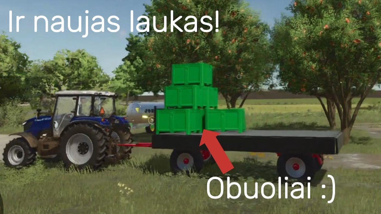 FS25 ep4 naujas laukas ir obuoliai