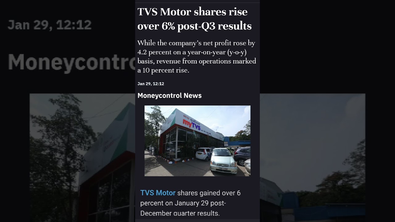 TVS Motors share rise 6% after post Q3