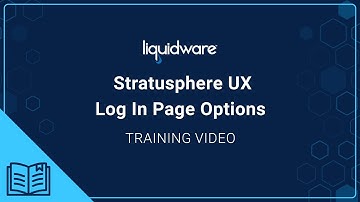 Training: Stratusphere UX Log In Page Options