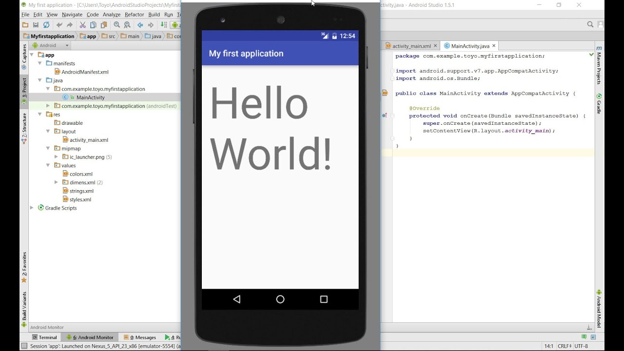 How to Build Your First App in Android Studio - YouTube