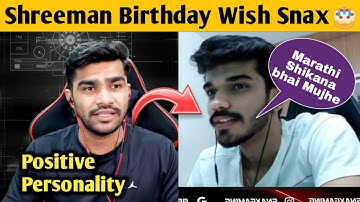 Shreeman Legend Birthday Wish Snax Gaming 🔥 | Snax Reply on Shreeman Legend | Snax Birthday