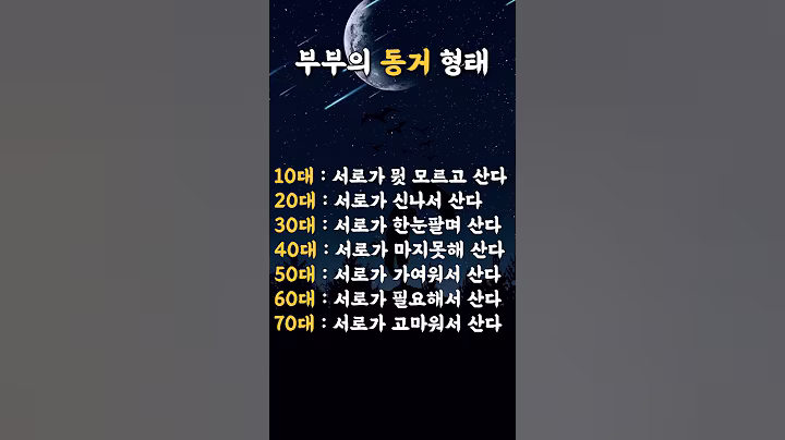 부부의 동거 형태