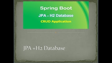 SpringBoot Episode 2: SpringBoot+ H2 Database(Crud operation)