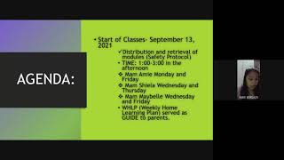Virtual Orientation for Grade 1 Teachers and Parents