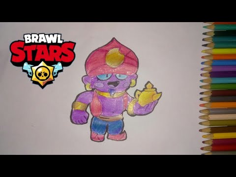 Como Dibujar A Genio De Brawl Stars Youtube - come fare il genio di brawl stars in origami