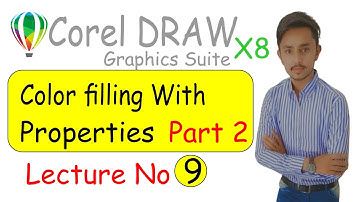 How to use Color Fill Option in CorelDraw X8 in Urdu/Hindi  Part 2