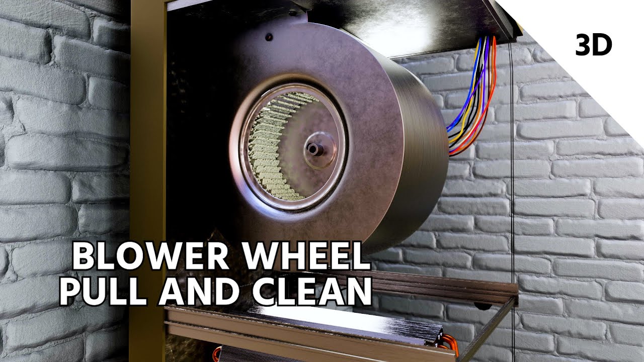 How to Clean an Air Conditioner Blower Wheel (Fan Coil Blower Pull and  Clean in 3D) - YouTube