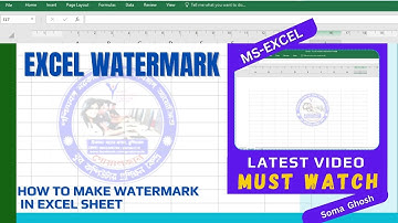 HOW TO MAKE WATERMARK IN EXCEL SHEET| How to Add Customize Watermark in Excel|  #excel  #exceltips