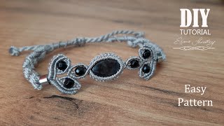 Makramowa bransoletka dla początkujących, tutorial / Macrame bracelet for beginners. DIY bracelet.