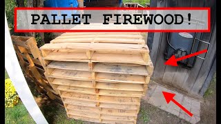 PALLETS Make The Best Firewood!