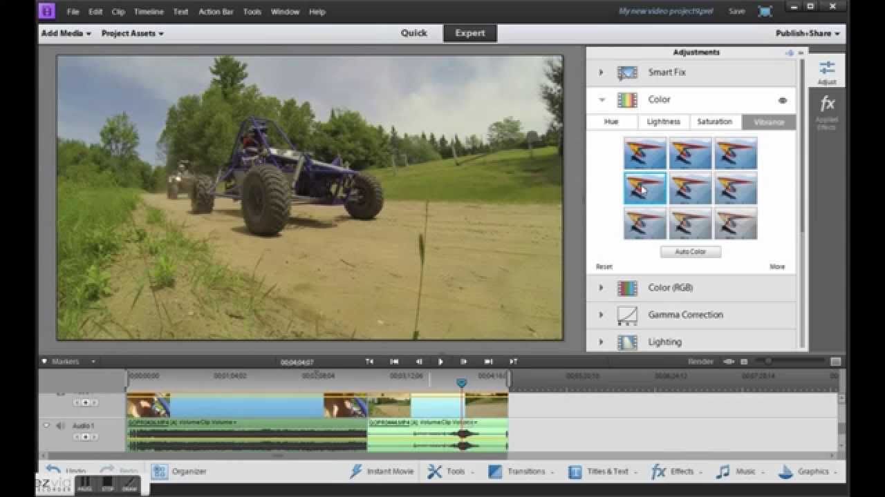 How To Gopro Color Correcting Protune Videos With Adobe Premiere Elements Youtube