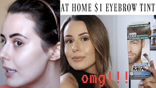 CHEAP EYEBROW TINTING AT HOME! (How-to)