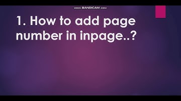 How to add page number and border in inpage..?|IT Skills with wahab