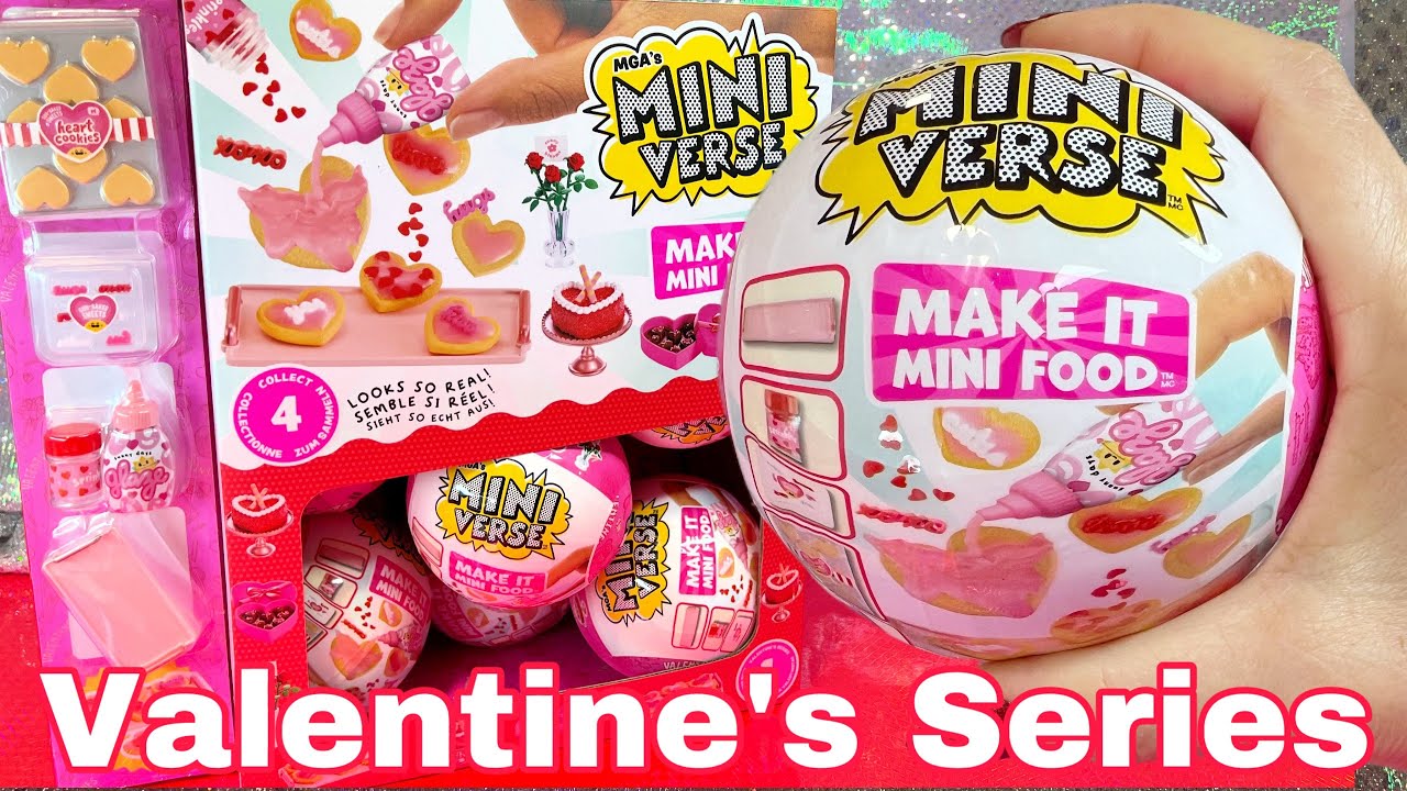 MGA's Miniverse - Make It Mini Food Valentine's Series Mini Collectibles, Valentine's Day, Resin Play