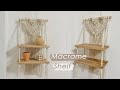 Macrame Shelf (small size) | Double Hanging Shelf | DIY Boho Home Decor (step by step tutorial)