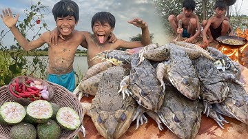 Decko streams, chapter: Primitive Foodie KH #036 Wow! Eating delicious frogs