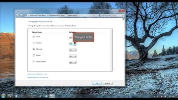 Get volume icon back on system tray  on Windows 7 and 8