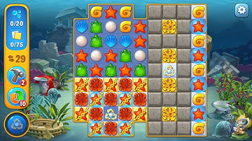 Fishdom HARD level 744 Gameplay (iOS Android)