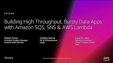 AWS re:Invent 2018: Build High-Throughput, Bursty Data Apps with Amazon SQS, SNS, & Lambda (API306)