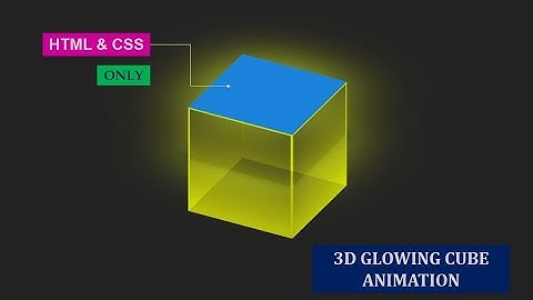 Ambient Light Effects | CSS 3d Glowing Cube Animation Effects | HTML CSS