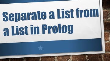 Separate a List from a List in Prolog