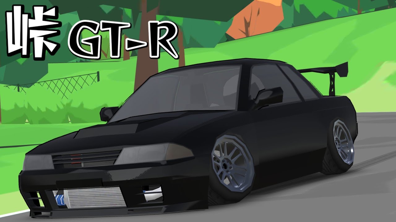 Time attack in a black GT-R (R32)! Equipped with a fully tuned J