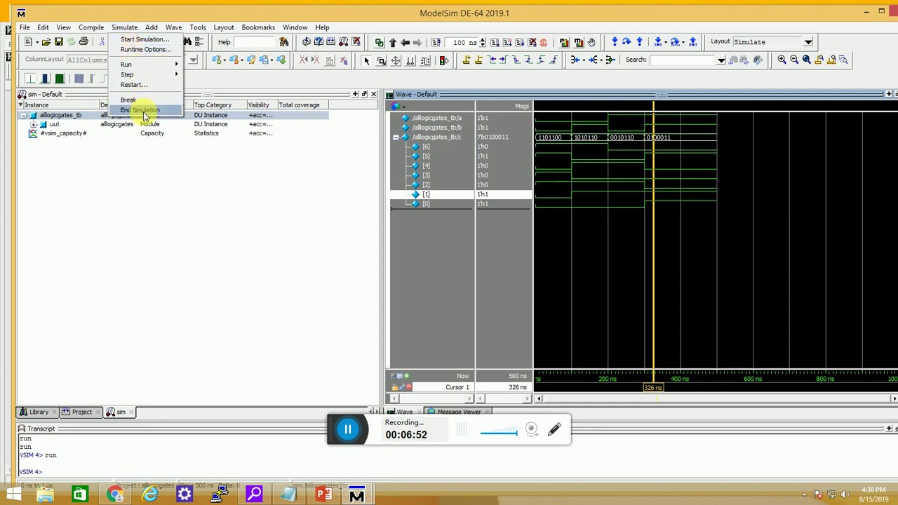 modelsim-simulation-procedure-for-verilog-codes-youtube