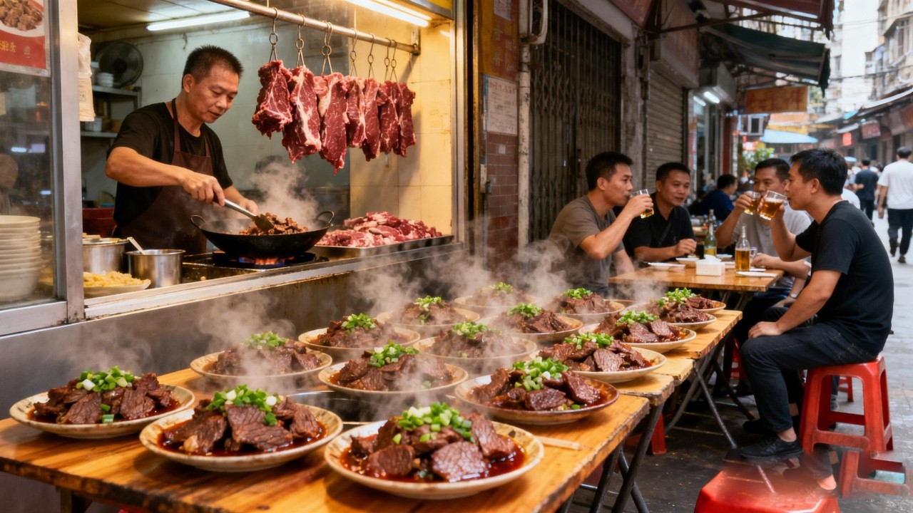 200斤黄牛腩清水煮，90一斤配米饭吃 一个小破店，号称广东雷州牛腩之光【舟小九】