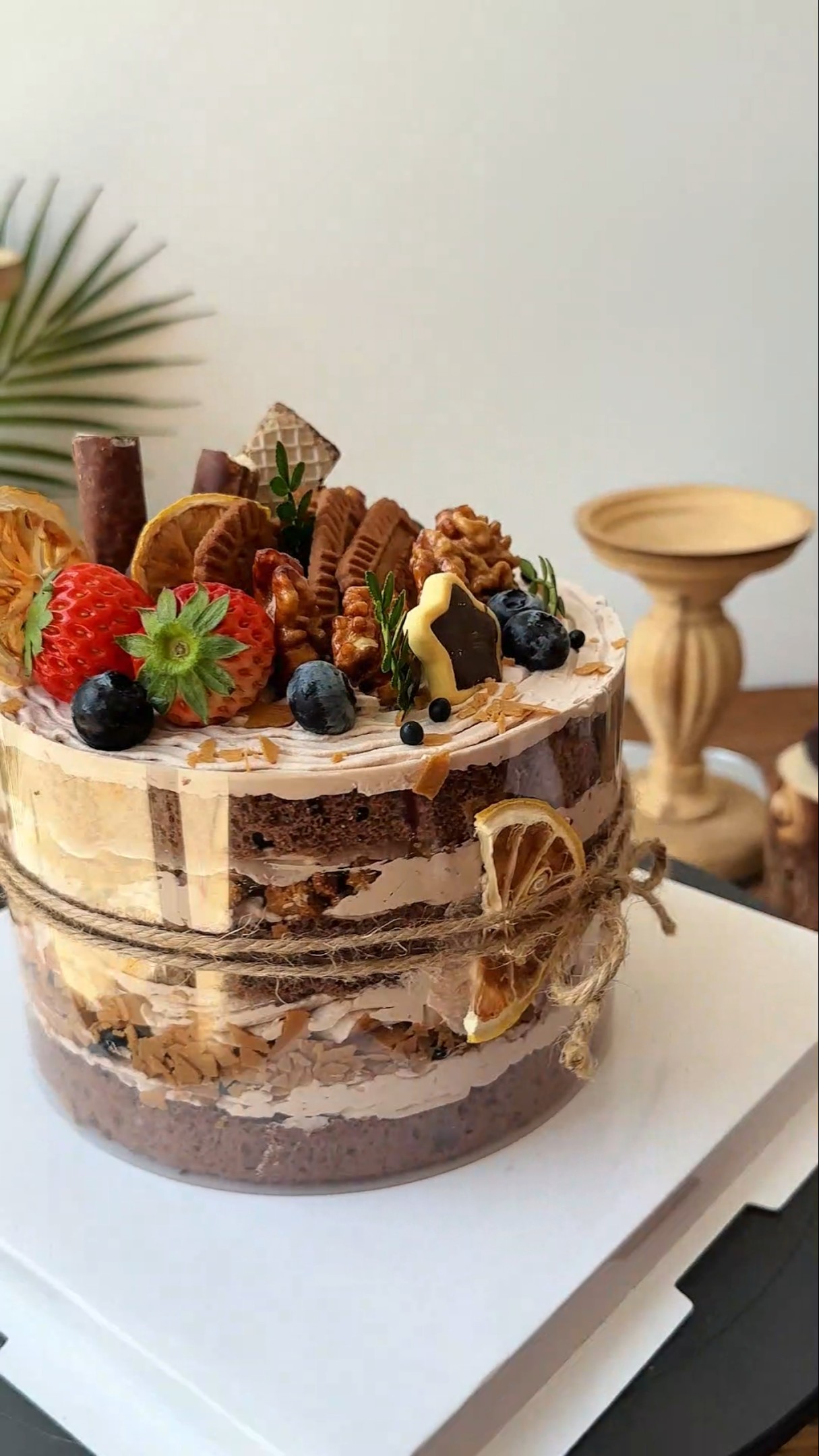 Immersive | Soft fufu~ caramel cocoa cake Immersive cake making Animal cream cake Birthday cake