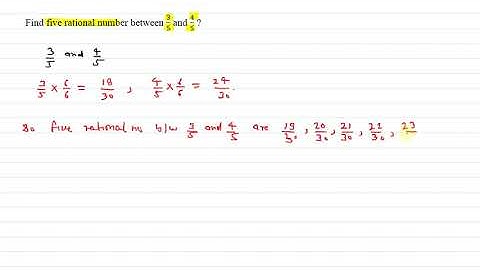 Find five rational number between 3/5 and 4/5 ?