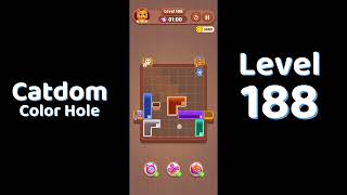 Catdom Level 188 walkthrough | Color Hole 🐱🕳️| Solutionguruji