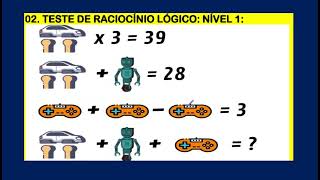 10 TESTES DE RACIÓCINIO LÓGICO PSICOTÉCNICO│DETRAN E CONCURSOS 2023