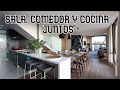 FABULOSAS IDEAS DE SALA, COMEDOR Y COCINA INTEGRADOS | En Casa con La Tía Milly