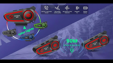 GEARELEC DK02 BT5.2 Motorcycle Helmet Bluetooth Headset IPX7 Waterproof 2800mAh Hands Free Call