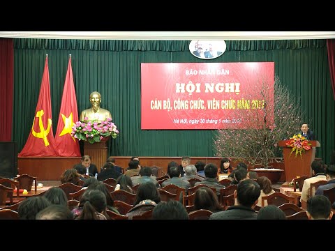 Video Tập thể cán bộ Báo Nhân Dân quyết tâm thực hiện thắng... - youtube