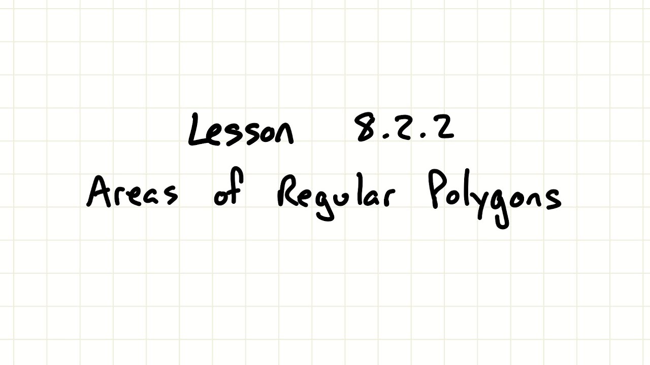 8.2.2 Area of Regular Polygons - YouTube