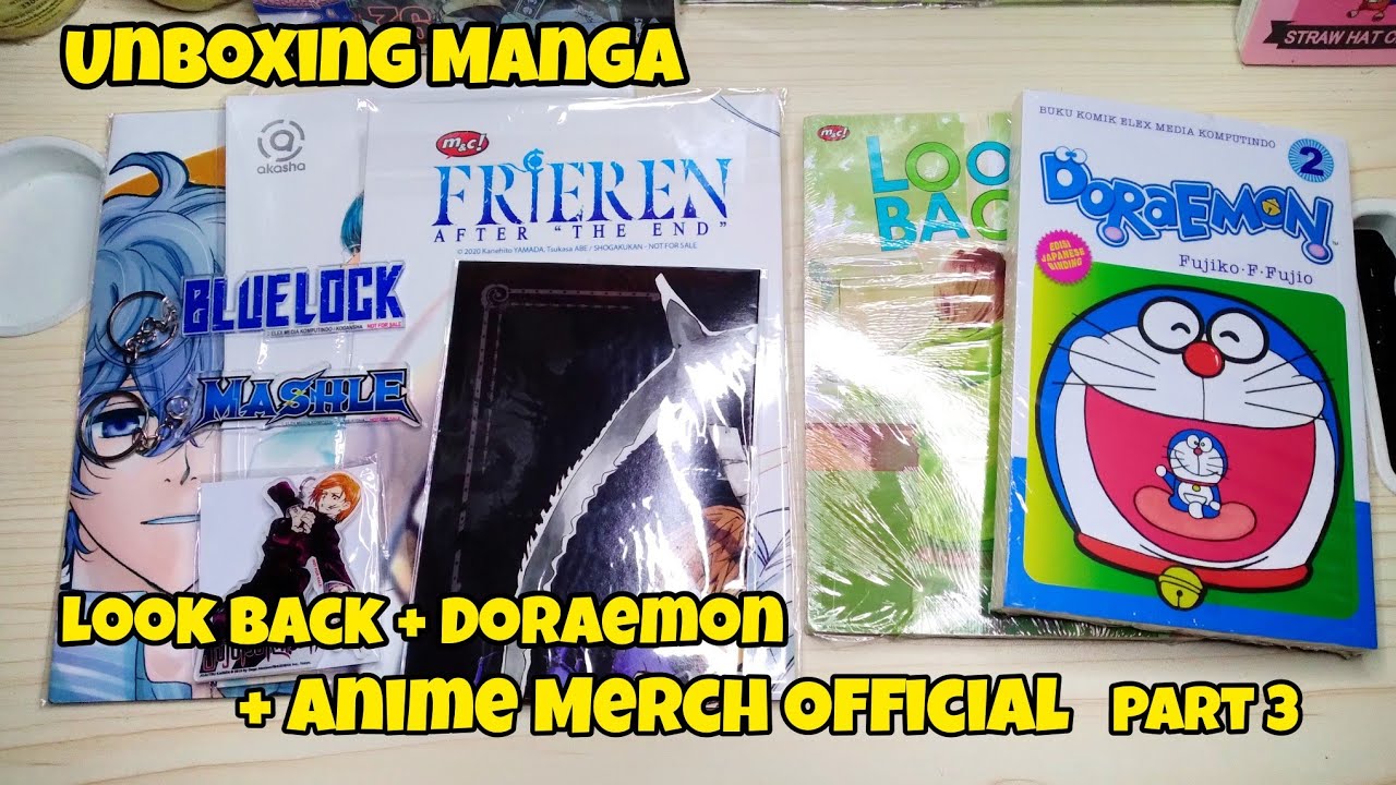 ASMR Manga Look Back, Doraemon & Anime Merch Unboxing Indonesia ...