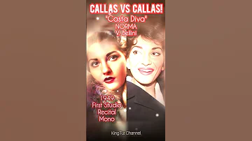 Maria Callas Vs Maria Callas Casta Diva Norma Bellini Ladivina Soprano Opera Arias Music 