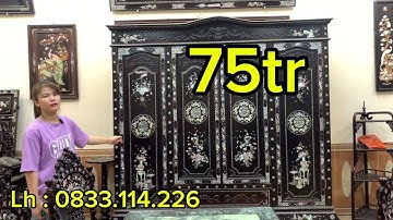 bàn trà khảm ốc , tủ áo 3 buồng khảm ốc , bàn trang điểm .